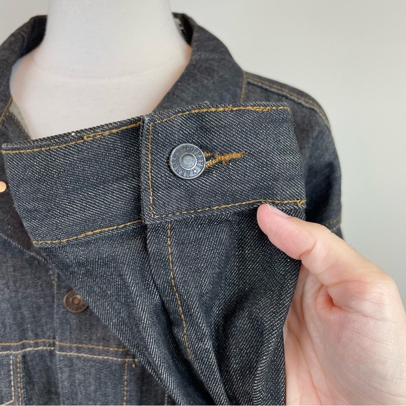 Member's Property Dark Denim Button Front Jean Jacket Men Size 2XL Casual - Picture 3 of 6